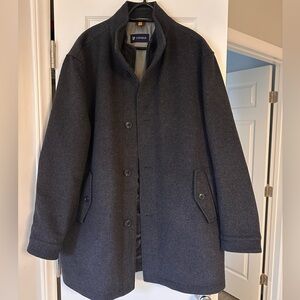 Daniel Cremieux Men's Dark Gray Pea Coat